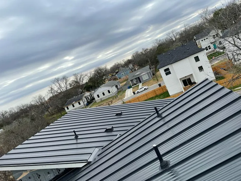 Standing seam metal roof panels with vents for Skylight Repair in Severna Park